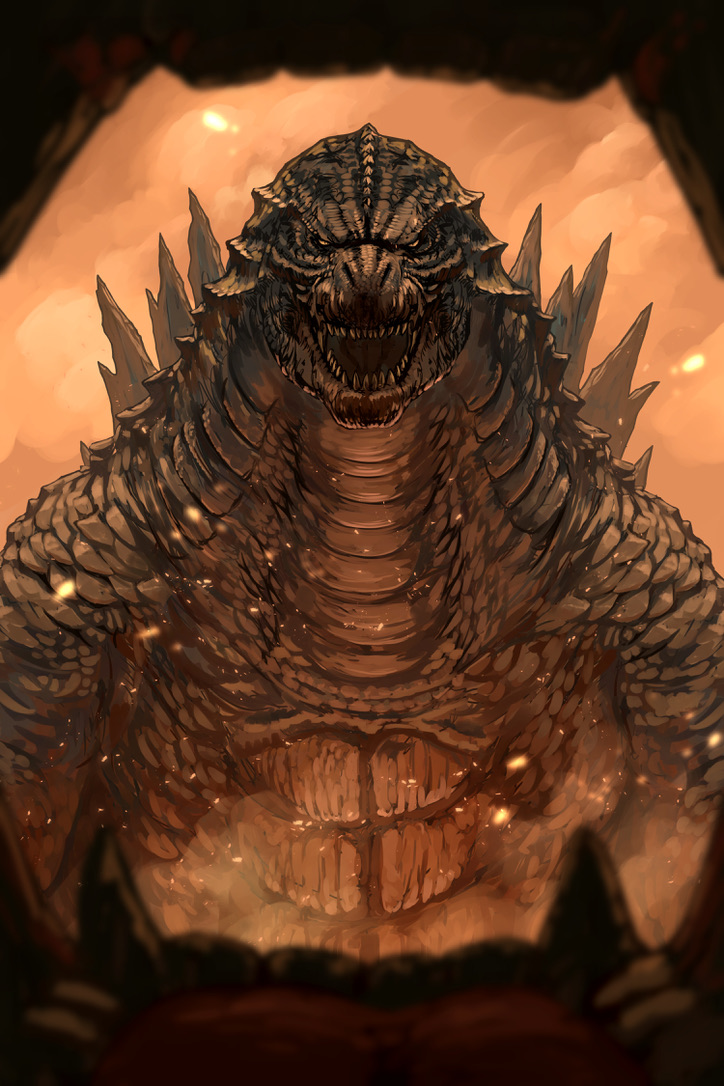 godzilla, king kong, and kong (godzilla and 3 more) drawn by yumo80295386