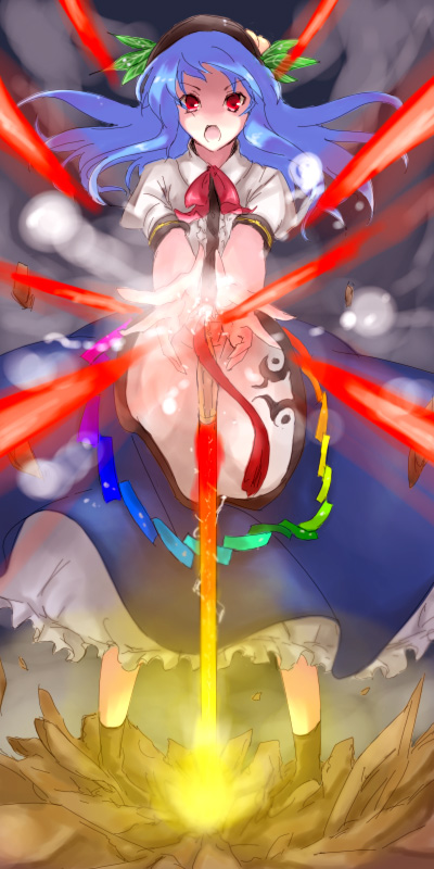 hinanawi tenshi (touhou and 1 more) drawn by zen_(raspberry)