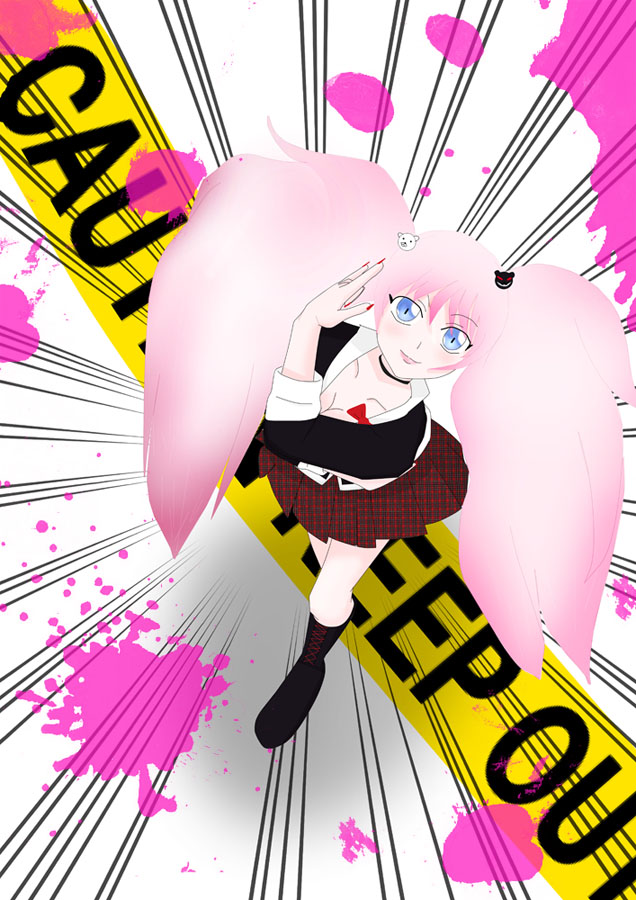 enoshima junko (danganronpa and 1 more) drawn by june183