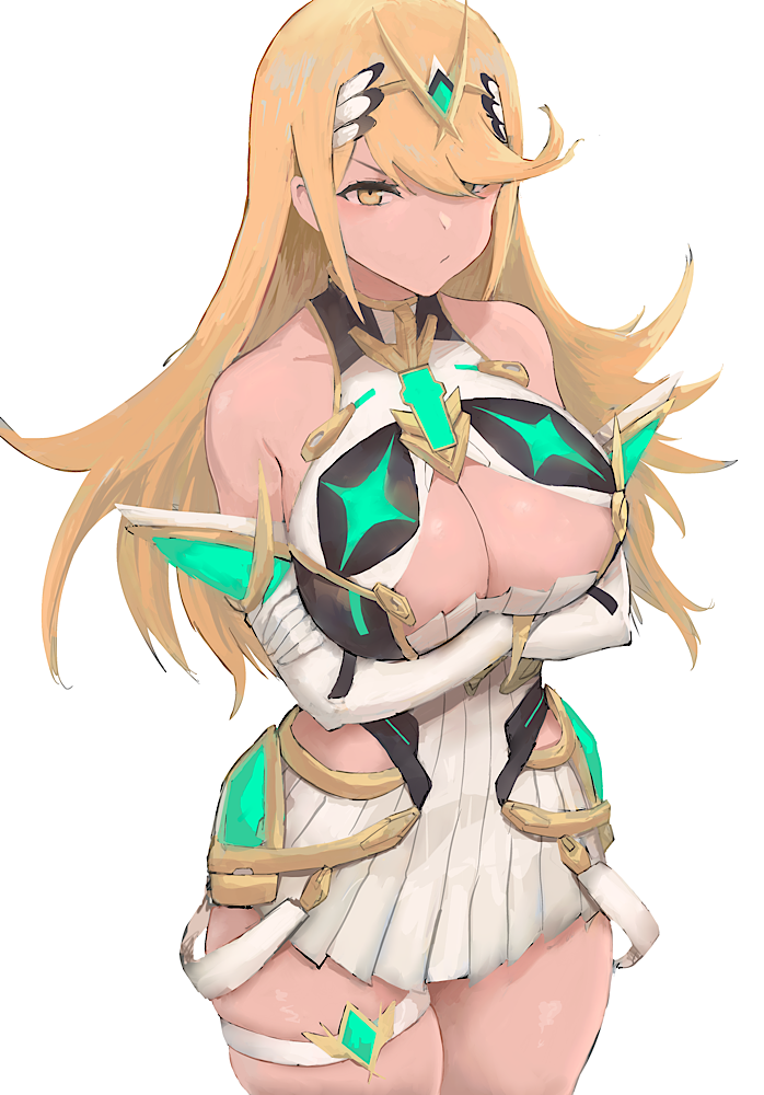 mythra (xenoblade chronicles and 1 more) drawn by arqa