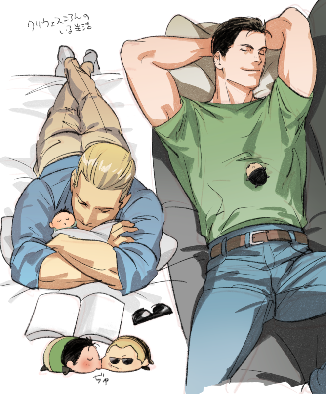 leon s. kennedy and chris redfield (resident evil and 1 more) drawn by tatsumi_(psmhbpiuczn)