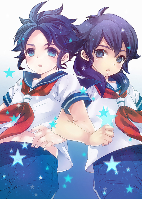 kishibe taiga and yukimura hyouga (inazuma eleven and 1 more) drawn by kokonoe_(saku)