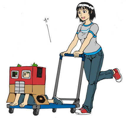 optimus prime, koiwai yotsuba, and ayase fuuka (transformers and 2 more) drawn by kamizono_(spookyhouse)