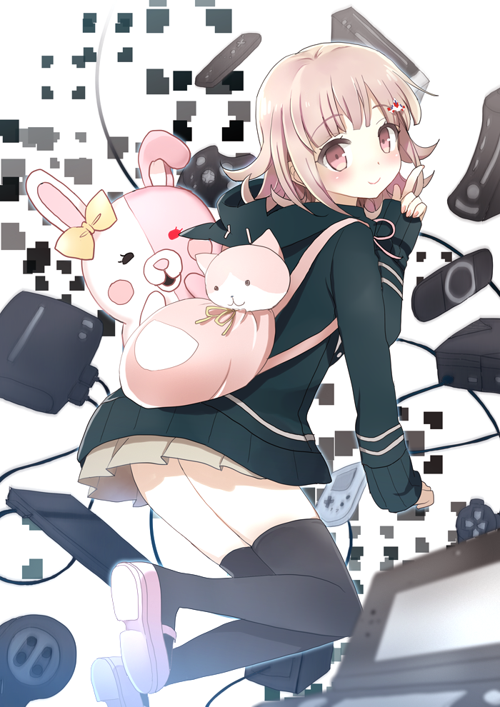 nanami chiaki and monomi (danganronpa and 2 more) drawn by kurot