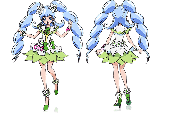 shirayuki hime and cure princess (precure and 1 more) drawn by satou_masayuki
