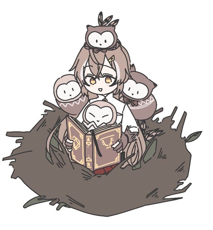 nanashi mumei and hooman (hololive and 1 more) drawn by gorani_euak