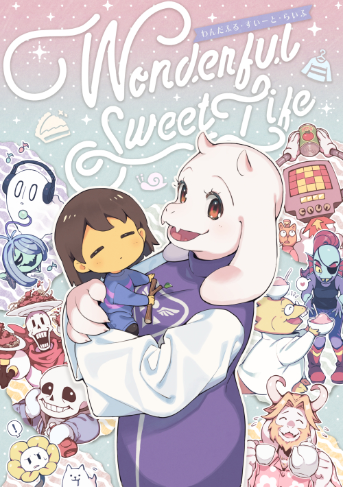frisk, sans, undyne, papyrus, toriel, and 8 more (undertale) drawn by shirakino