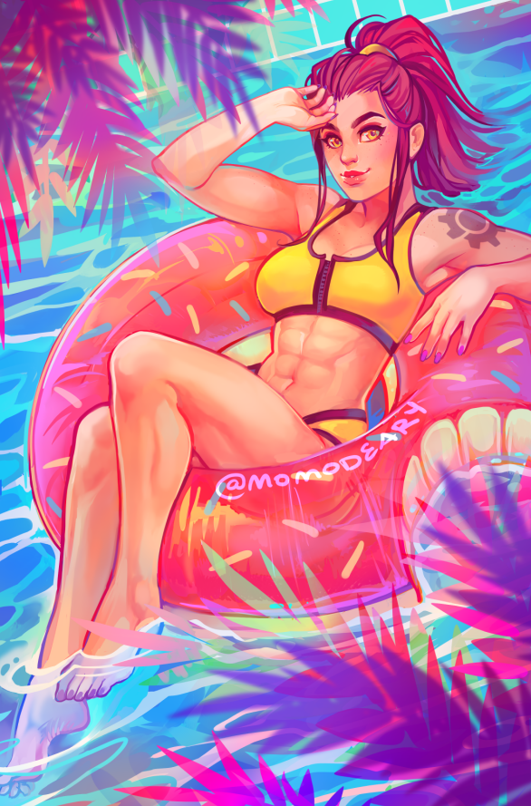 brigitte (overwatch and 1 more) drawn by momo-deary