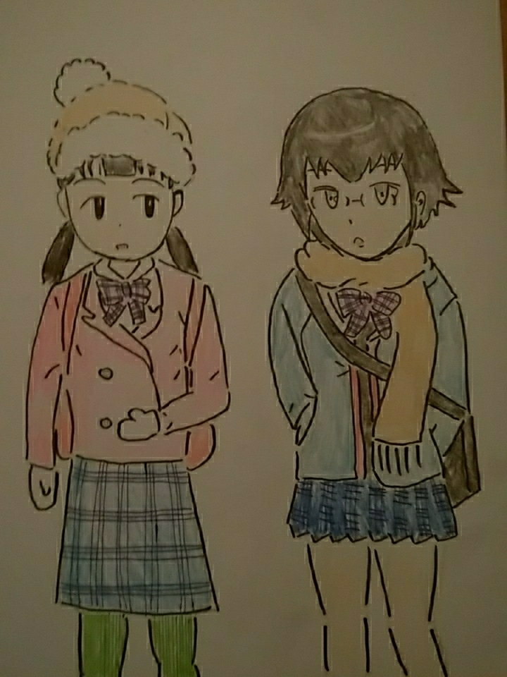 komiyama kotomi and itou hikari (watashi ga motenai no wa dou kangaetemo omaera ga warui!) drawn by 326_(mitsuru_komi)