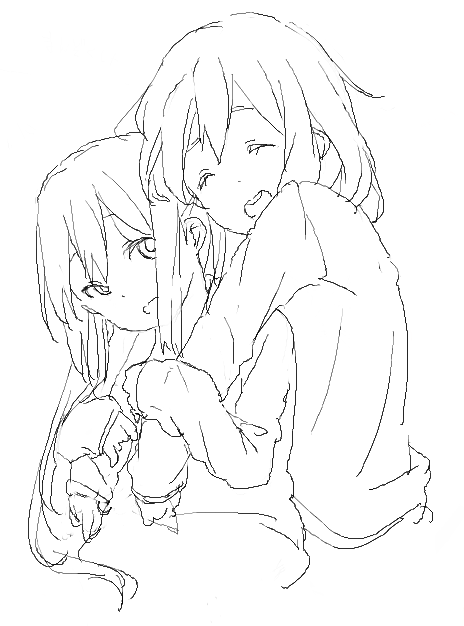 nakano azusa and hirasawa yui (k-on!) drawn by kirisawa_saki