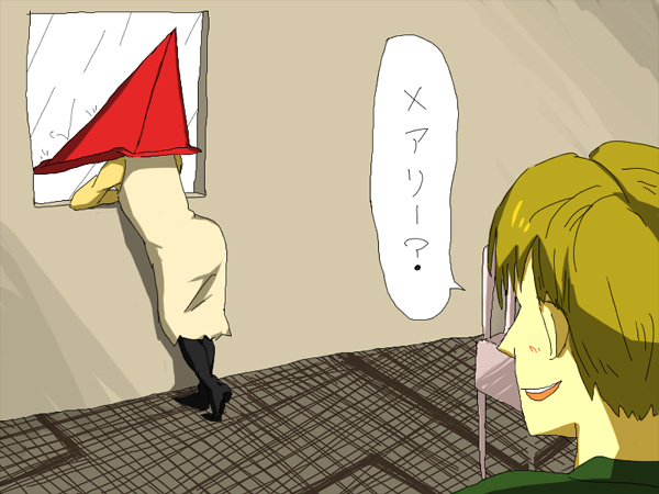 pyramid head and james sunderland (silent hill and 1 more) drawn by matty_(waritto)