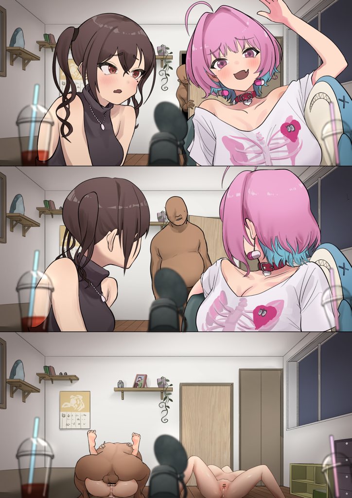 yumemi riamu and sunazuka akira (idolmaster and 1 more) drawn by ushikani_kassen