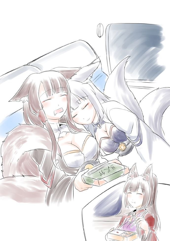 kaga, akagi, and amagi (azur lane) drawn by steed_(steed_enterprise)