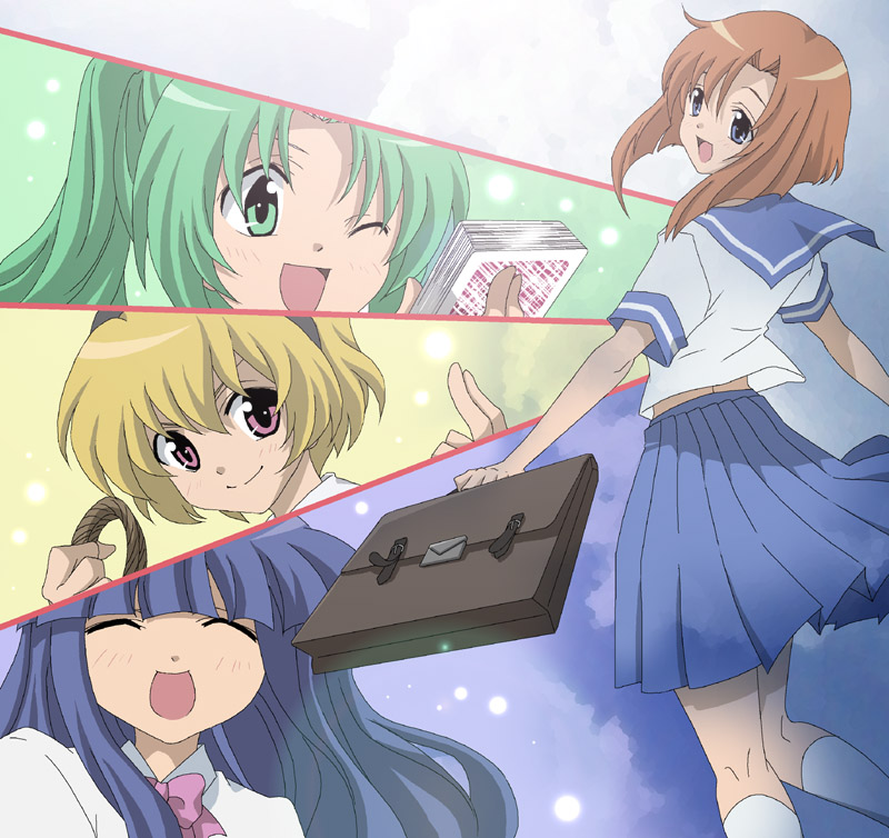 furude rika, ryuuguu rena, houjou satoko, and sonozaki mion (higurashi no naku koro ni) drawn by nurinuno