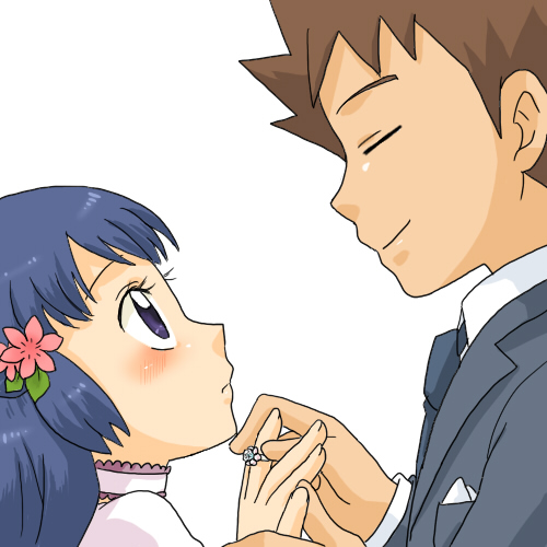 dawn and brock (pokemon and 1 more) drawn by kurumi_(forte)