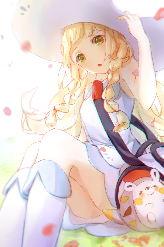 lillie and togedemaru (pokemon and 1 more) drawn by hikaster