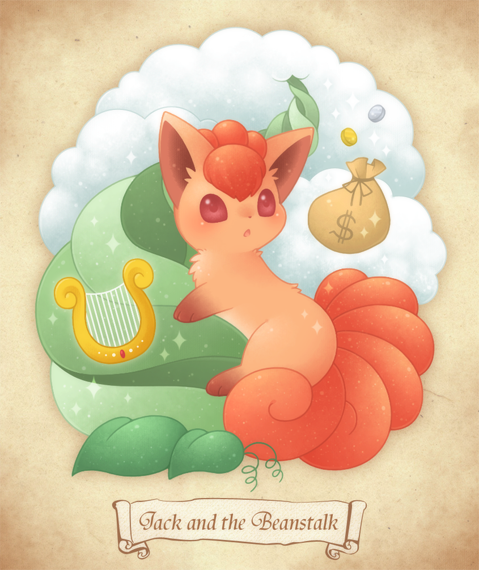 vulpix (pokemon and 1 more) drawn by ten'on_(amane09)
