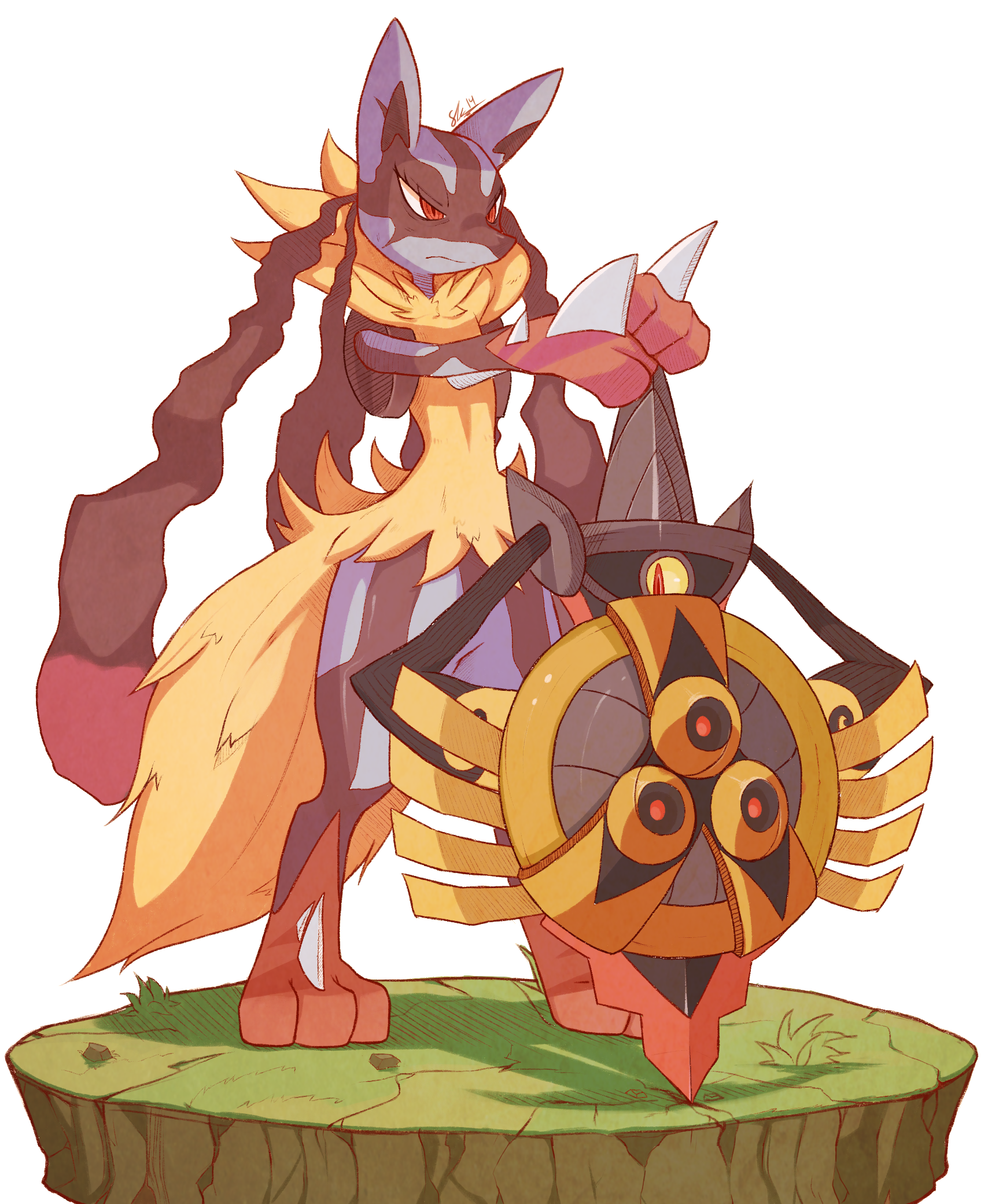 Lucario Aegislash And Mega Lucario Pokemon Drawn By Sally Luna Arts Danbooru