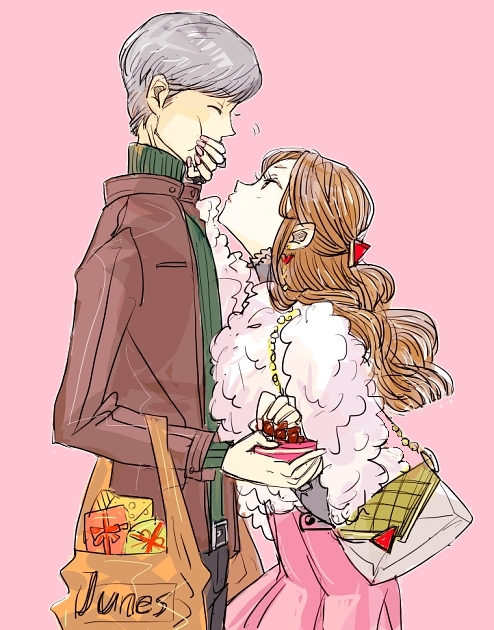 narukami yu and ebihara ai (persona and 1 more) drawn by sutei_(giru)