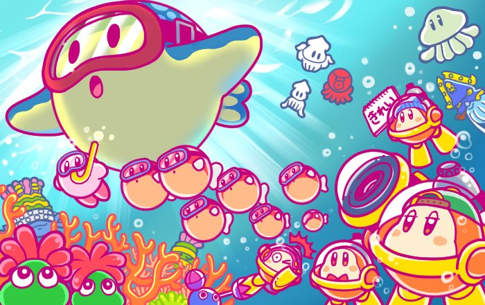 kirby, waddle dee, reporter waddle dee, blipper, assistant waddle dee, and 11 more (kirby)