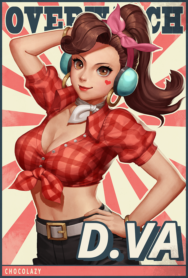 d.va and cruiser d.va (overwatch and 1 more) drawn by chocolazy