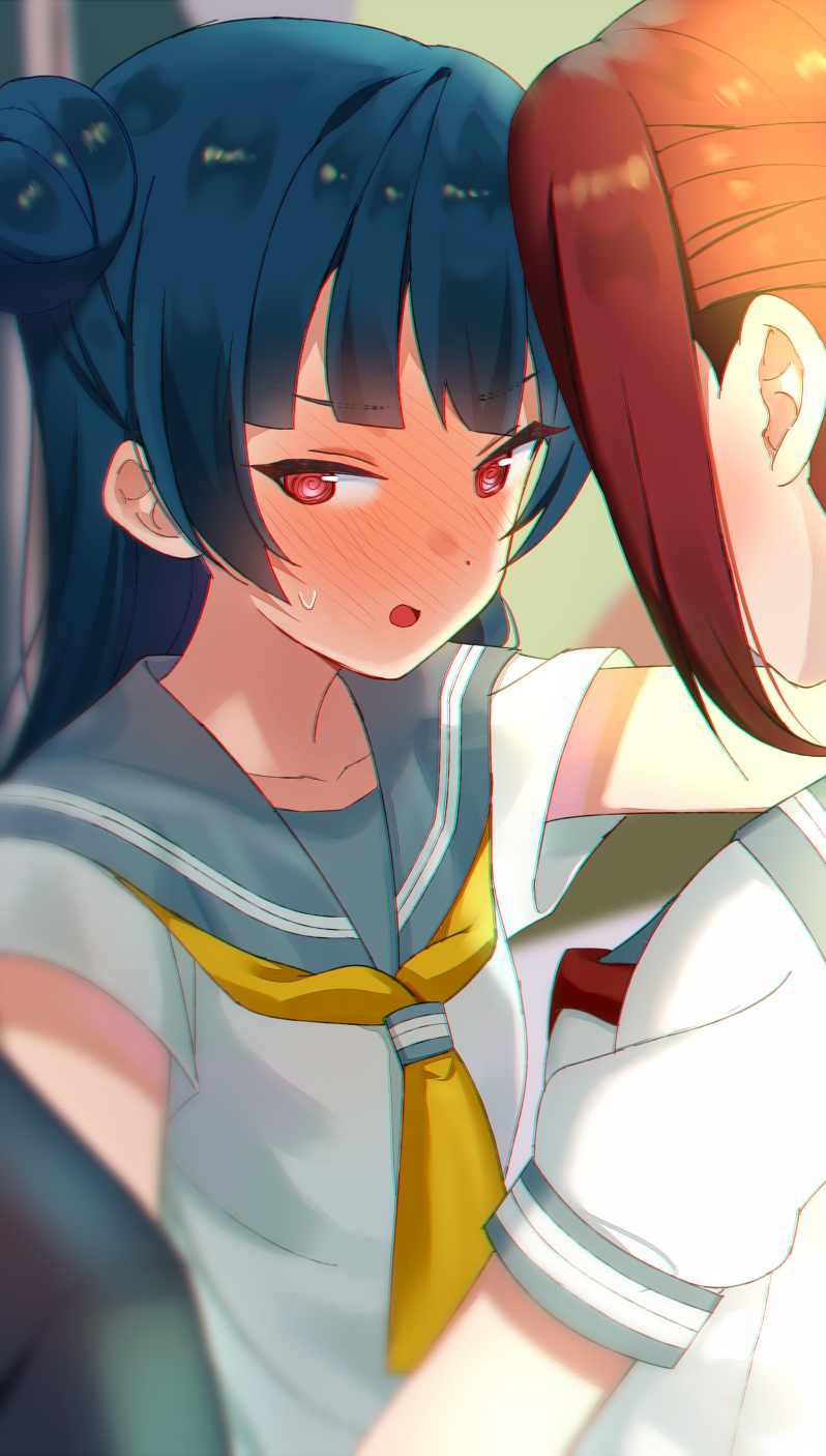 tsushima yoshiko and sakurauchi riko (love live! and 1 more) drawn by sellel
