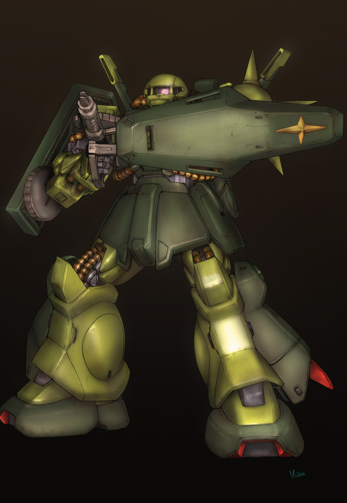 hizack (gundam and 1 more) drawn by viridian-c