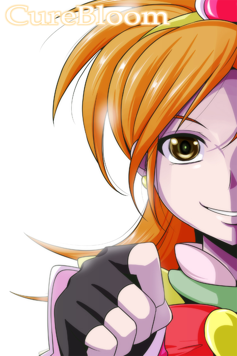 hyuuga saki and cure bloom (precure and 1 more) drawn by nishi_koutarou