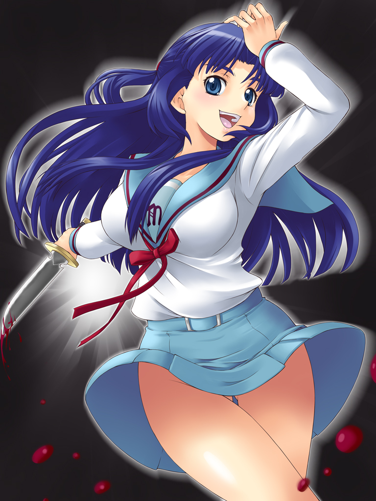 asakura ryoko (suzumiya haruhi no yuuutsu and 1 more) drawn by yaso_shigeru