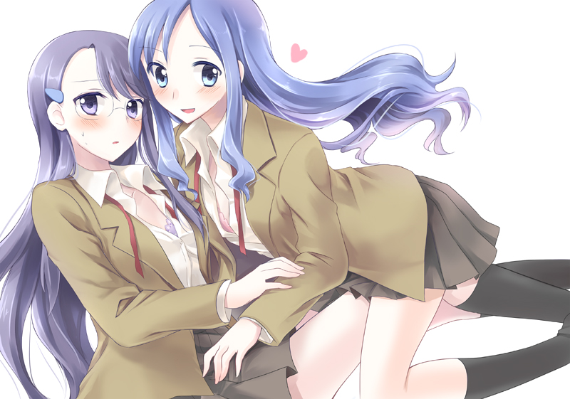 tsukikage yuri and kurumi momoka (precure and 1 more) drawn by kuguri_oimo