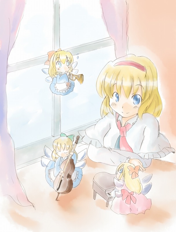 alice margatroid and shanghai doll (touhou) drawn by ogu