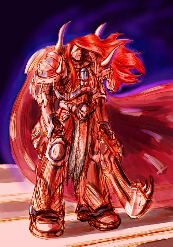 magnus the red (warhammer 40k) drawn by elizaveta_bikuin