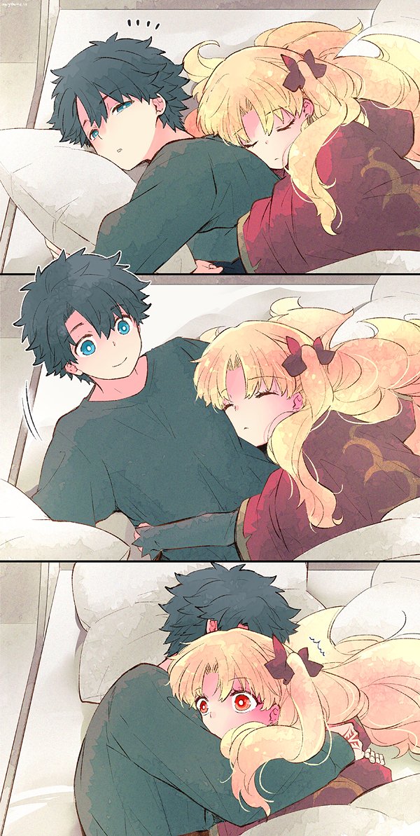 fujimaru ritsuka and ereshkigal (fate and 1 more) drawn by azumi_(myameco)