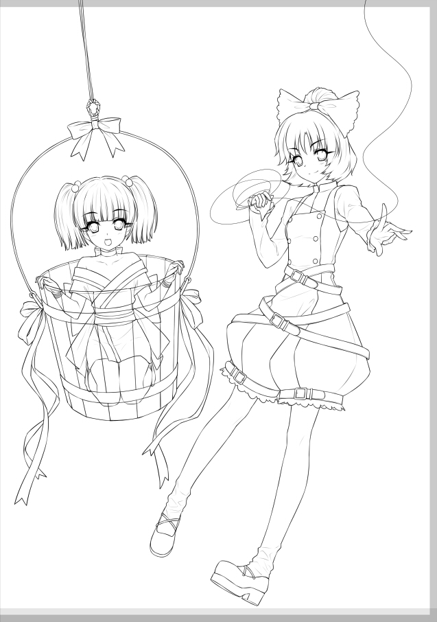 kurodani yamame and kisume (touhou) drawn by sayori_(neko_works)