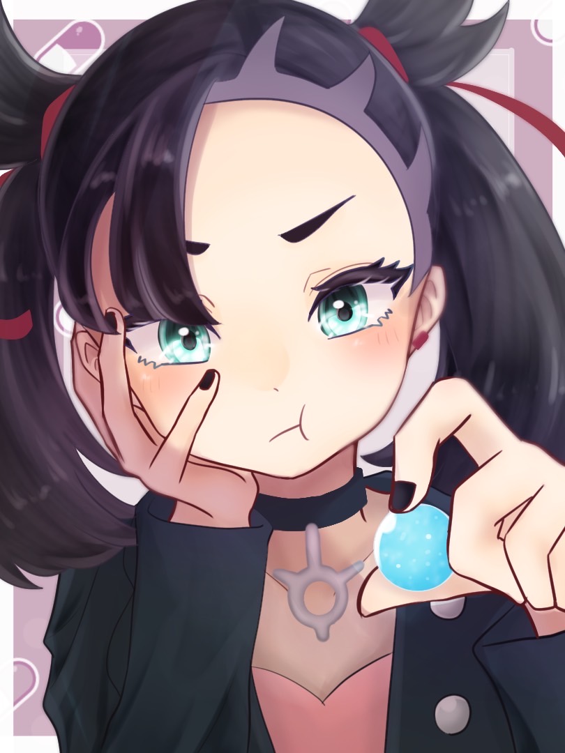 marnie (pokemon and 1 more) drawn by caffeee