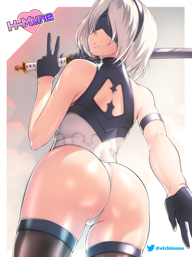 2b (nier and 1 more) drawn by etchimune