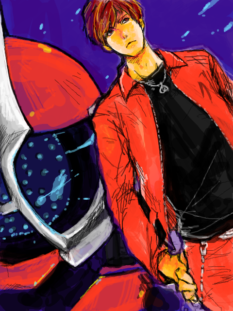 kamen rider accel and terui ryuu (kamen rider and 1 more) drawn by dih