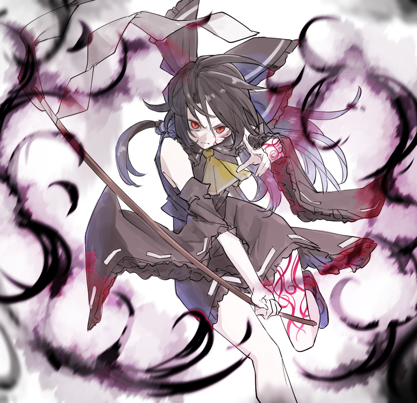 hakurei reimu and maga-reimu (touhou and 1 more) drawn by rion_(glayjirobass)