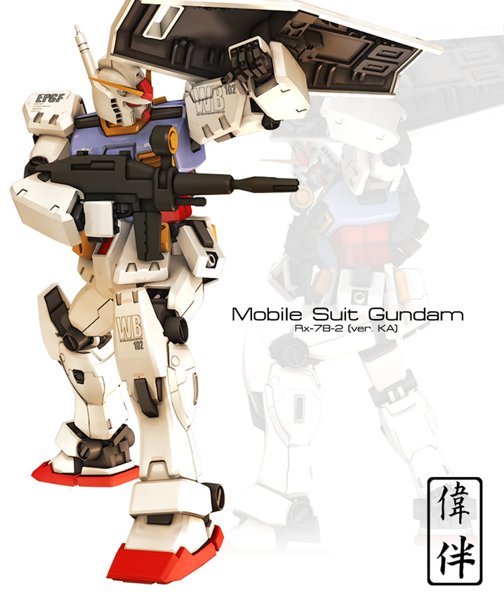 rx-78-2 gundam (gundam and 1 more) drawn by sandrum