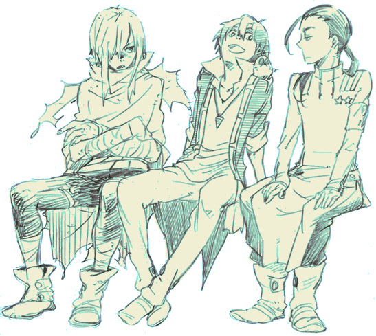 simon, boota, viral, and rossiu adai (tengen toppa gurren lagann)