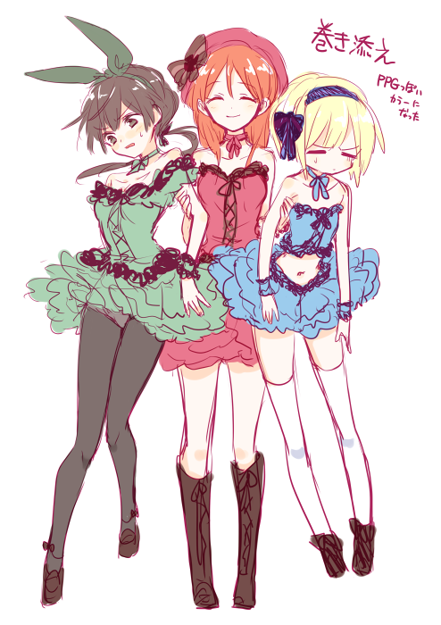 erica hartmann, gertrud barkhorn, minna-dietlinde wilcke, buttercup, blossom, and 1 more (world witches series and 2 more) drawn by kodamari