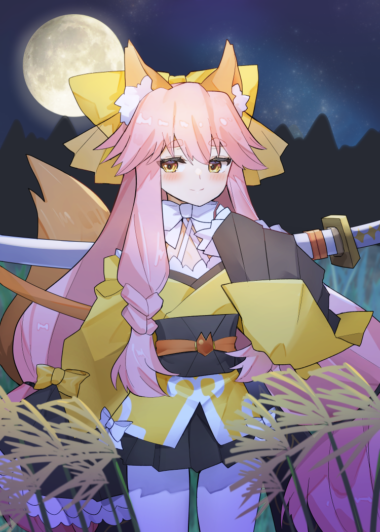 tamamo and tamamo aria (fate and 1 more) drawn by arkchsky
