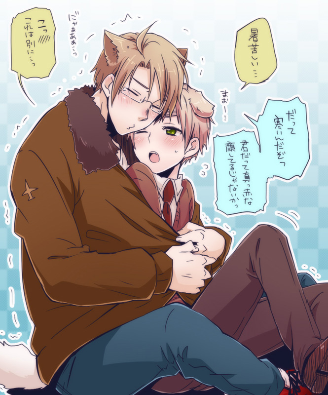 america and united kingdom (axis powers hetalia) drawn by hato_yu-ki
