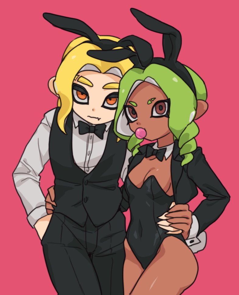 octoling player character, octoling girl, and octoling boy (splatoon) drawn by ikki_(gsl_9708)