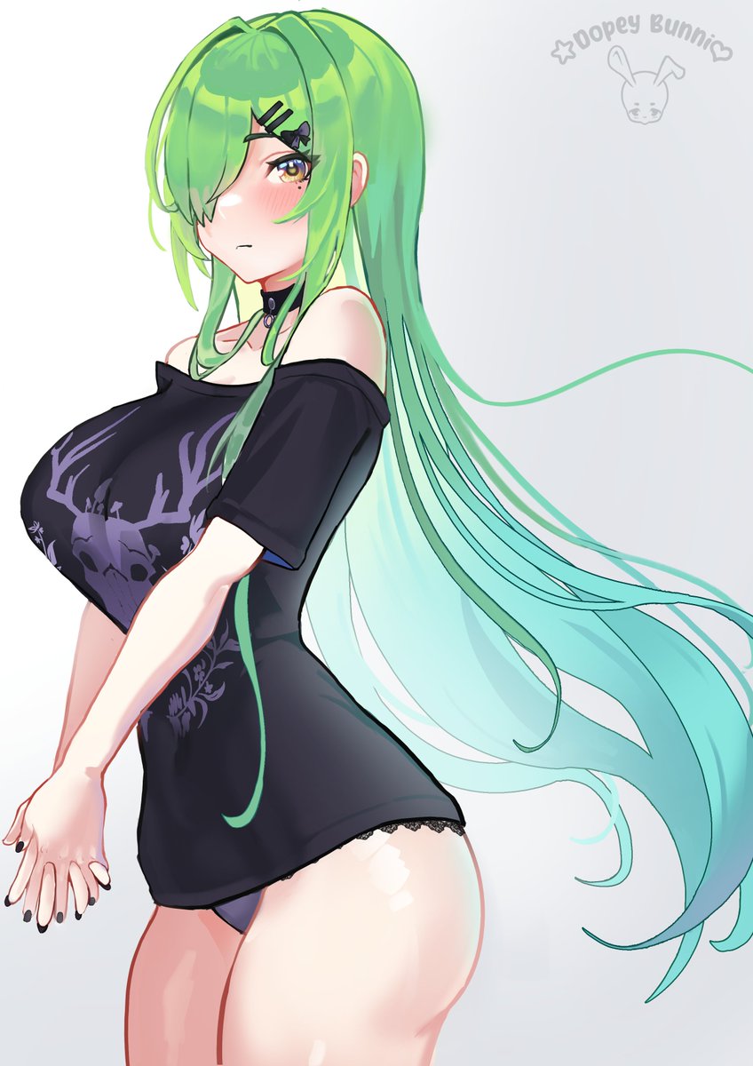 ceres fauna (hololive and 1 more) drawn by dopeybunni