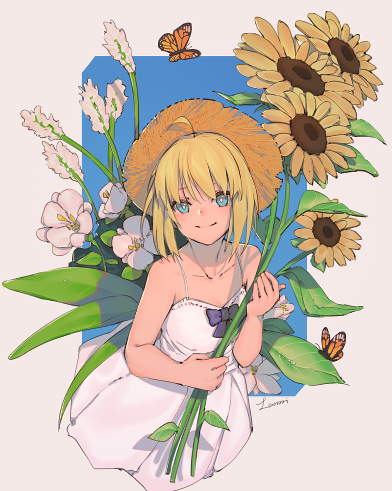 artoria pendragon and saber (fate and 1 more) drawn by lanzi_(415460661)