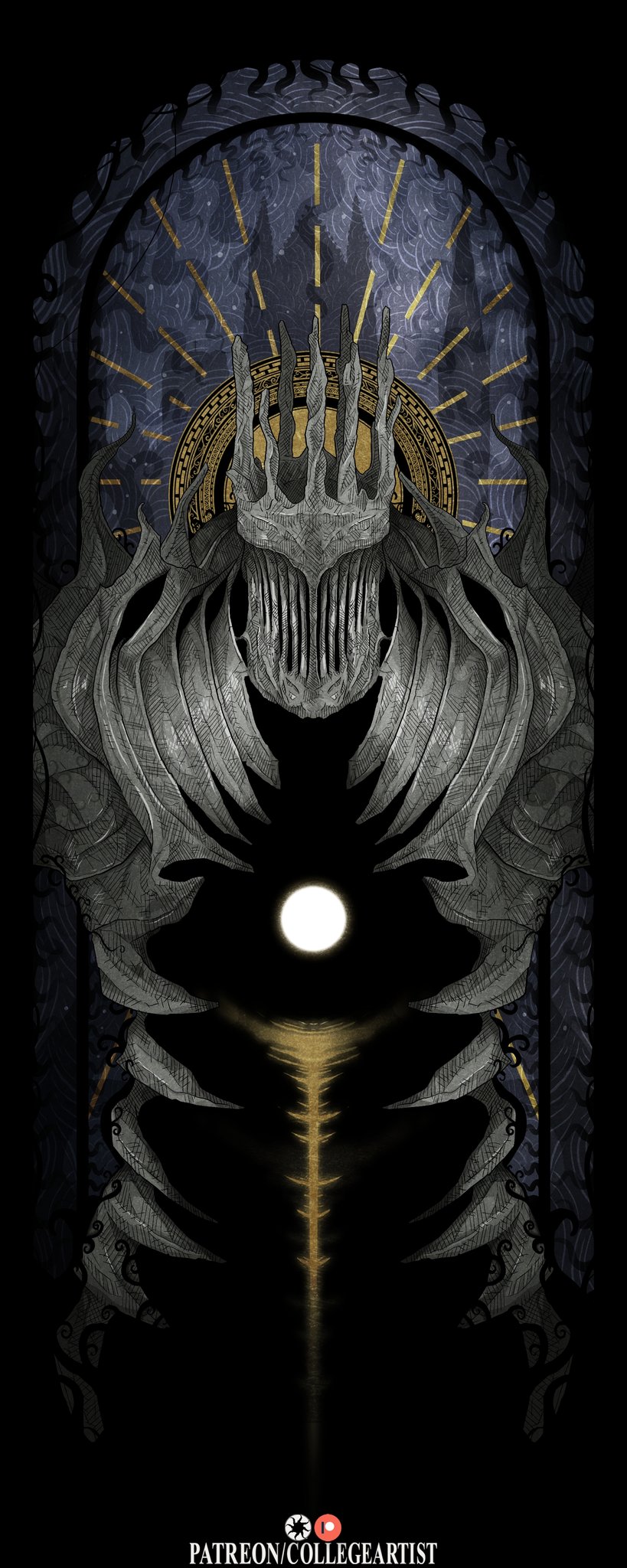 heolstor the nightlord (elden ring and 1 more) drawn by collegeartist1