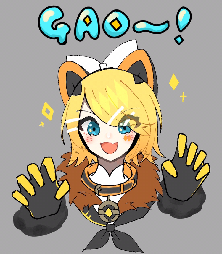 kagamine rin and magical mirai rin (vocaloid and 1 more) drawn by monitaros_393