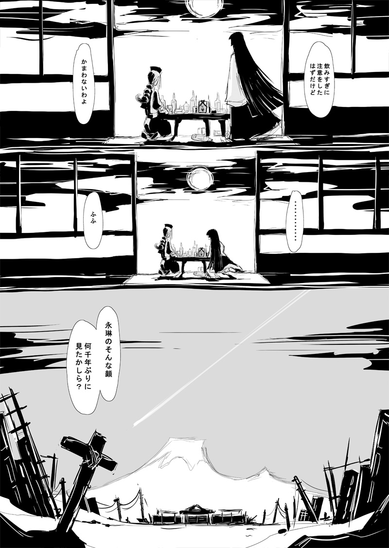 houraisan kaguya and yagokoro eirin (touhou) drawn by ichi_(ichikai)