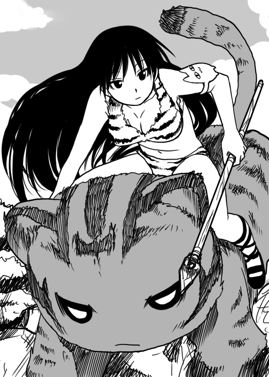 sakaki, mihama chiyo's father, and mayaa (azumanga daioh) drawn by sakaki_imasato